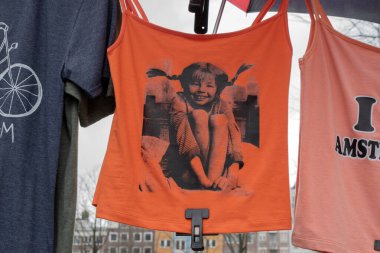 Close Up Photo On A T-Shirt Of Pipi Langkous At Amsterdam The Netherlands 25-2-2025 clipart