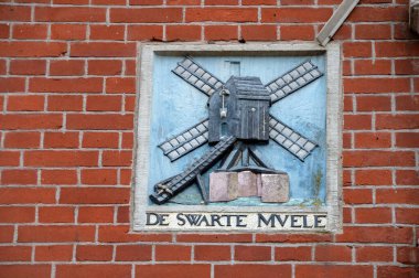 Facade Stone De Swarte Muele At Amsterdam The Netherlands 25-2-2025 clipart