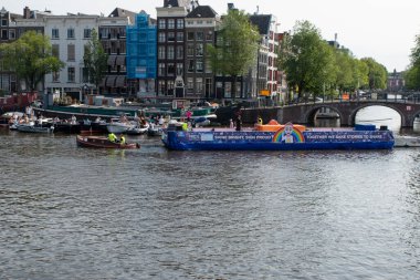 Cas Wolters Boat Brought To The Beginning Of The Canal Pride Boat At Amsterdam The Netherlands 3-8-2025 clipart