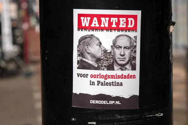 Etiket De Rode Kucak, Amsterdam 'da Benjamin Netanyahu Aranıyor Hollanda 4-3-2025