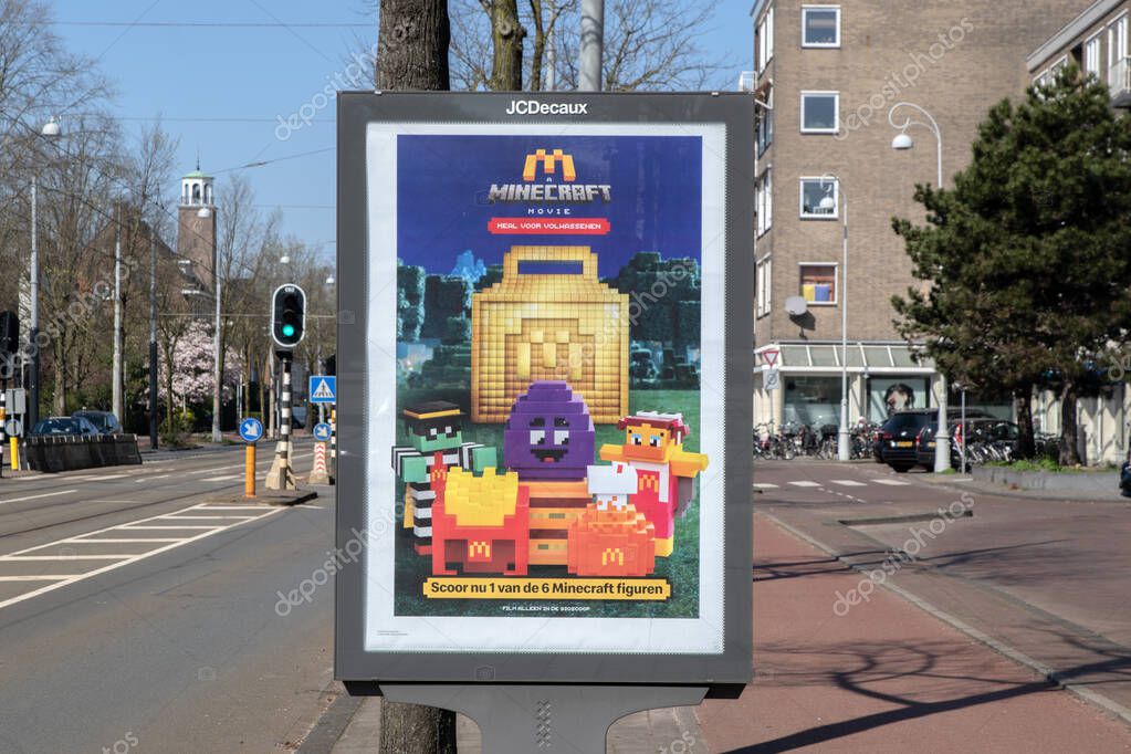 Billboard Minecraft Game Movie At Amsterdam The Netherlands 3-4-2025