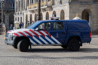 Koninklijke Marechaussee Company Car Amsterdam 'da Hollanda 15-4-2025