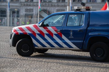 Koninklijke Marechaussee Company Car Amsterdam 'da Hollanda 15-4-2025