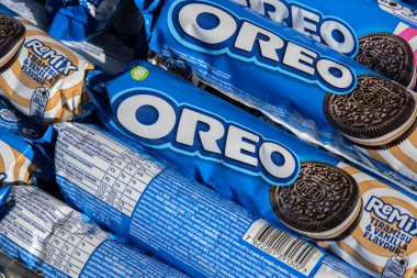 Amsterdam 'da Paketleri Kapatın Oreo Kurabiyeleri Hollanda 18-4-2025