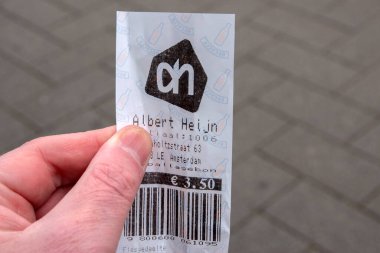 Albert Heijn 'in Amsterdam' daki Mevduat Para Biletini Kapatın Hollanda 23-4-2025