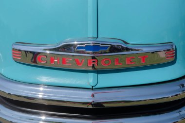 Chevrolet 3100 Mavi Araba Amsterdam 'da Hollanda 1-5-2025