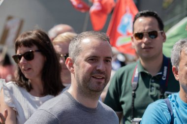 Jimmy Dijk Amsterdam 'da 1 Mayıs Gösterisinde Hollanda 1-5-2025