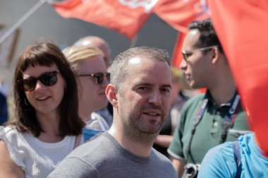 Jimmy Dijk Amsterdam 'da 1 Mayıs Gösterisinde Hollanda 1-5-2025