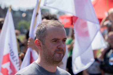 Jimmy Dijk Amsterdam 'da 1 Mayıs Gösterisinde Hollanda 1-5-2025