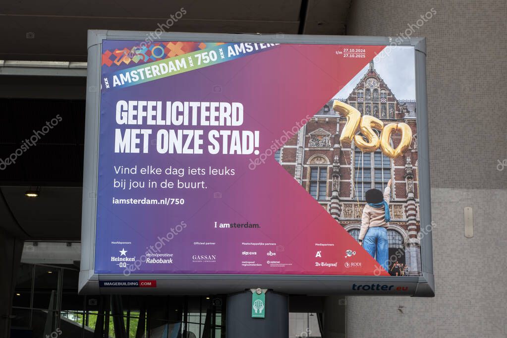 Billboard Amsterdam 750 Years At Amsterdam The Netherlands 4-5-2025