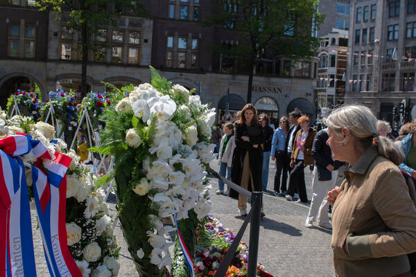 The Remembrance Of The Dead Statue On The 5th Of May At Amsterdam The Netherlands 5-5-2025