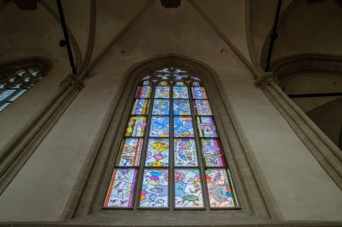 Cam Lekeli Pencere Marc Mulders De Tuin Amsterdam 'daki Nieuwe Kerk Kilisesi 9-5-2025