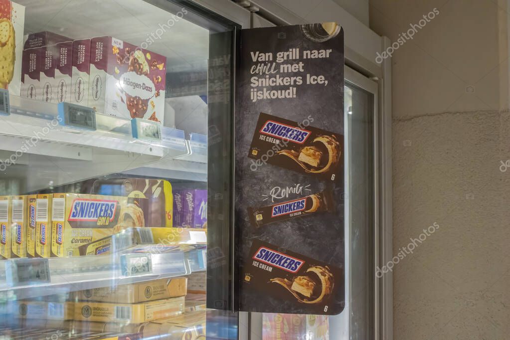 Billboard Snickers Ice Cream At Amsterdam The Netherlands 5-6-2025