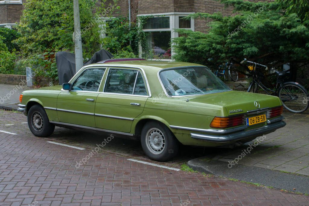 Mercedes Benz Classical 350 SEL Car At Amsterdam The Netherlands 7-6-2025