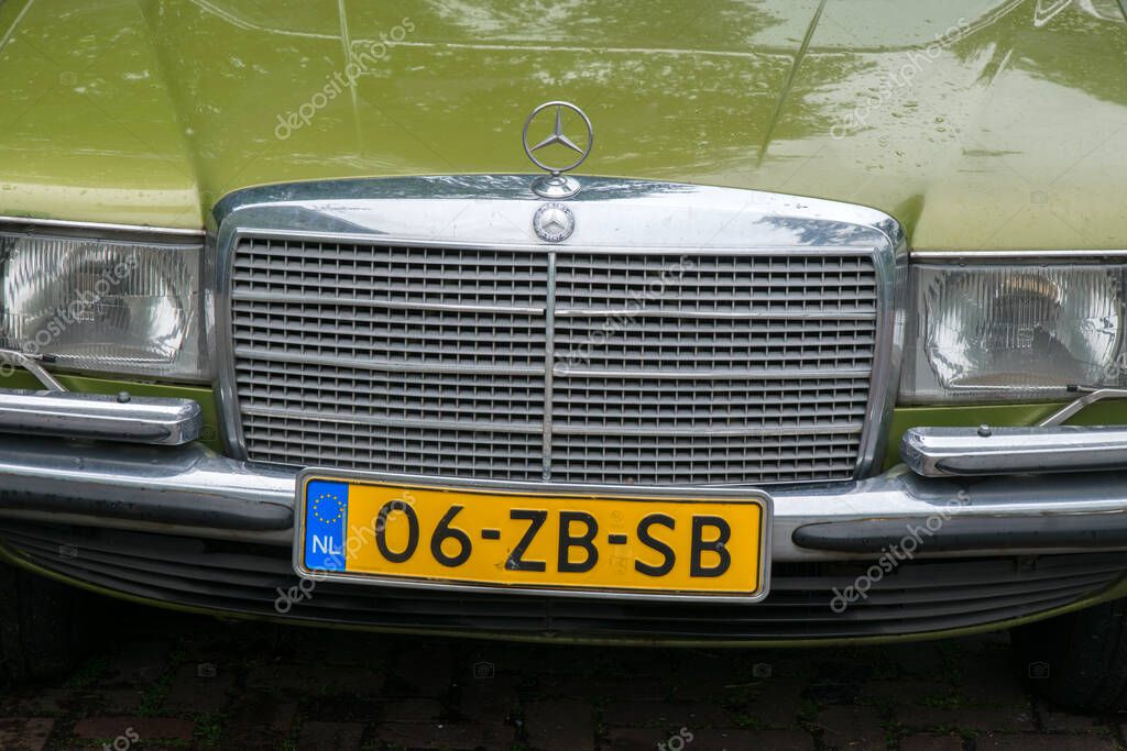 Mercedes Benz Classical 350 SEL Car At Amsterdam The Netherlands 7-6-2025
