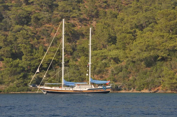 Mugla Turkey Gocek Yelkenli Tekne Sailboats — Stock Photo, Image