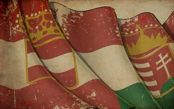오스트리아 헝가리의 깃발의 인쇄와 종이의 — 스톡 사진