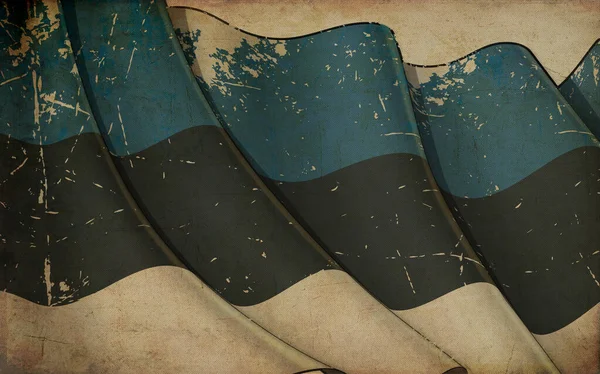 Sallayan Estonya Bayrağının Baskısı Olan Eski Bir Gazetenin Arkaplan Çizimi — Stok fotoğraf