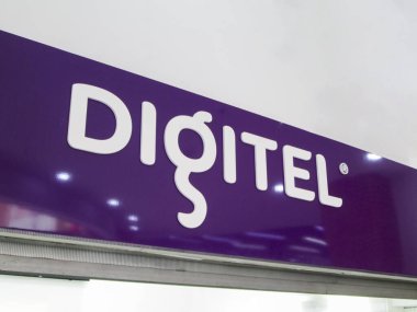 Digitel, Venezuela 'daki ana telekomünikasyon hizmetleri şirketlerinden biridir. Editör, editör illüstrasyonu. Caracas, Venezuela 20 Ekim 2024.