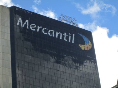 Iconic Venezuelan bank, Banco Mercantil. Editorial, Editorial Ilustrative. Caracas, Venezuela December 08, 2024. clipart