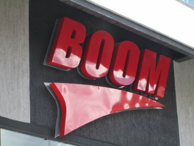 BOOM SHOES STORE, Bulevar de Sabana Grande, Caracas, Distrito Capital.Editorial, Editorial illustrative. Venezuela, Caracas October 20, 2024. clipart