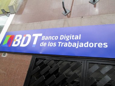 Iconic Venezuelan State Bankası, Banco Digital de Los Trabajadores BDT Editör, editoryal illüstrasyon. Venezuela, Karakas 02 Şubat 2025.