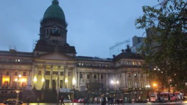 Buenos Aires, Arjantin 2014, 11 Haziran: Buenos Aires 'teki Kongre Sarayı' nın gece çekimi, Arjantin.