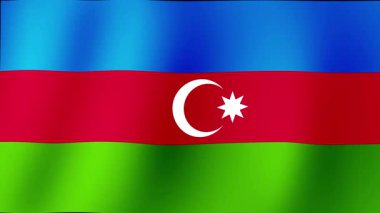 AZERBAIJAN 'ın güzel ve görkemli bayrağı ahenkli bir şekilde dalgalanıyor..
