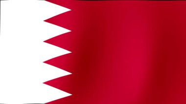 BAHRAIN 'ın güzel ve görkemli bayrağı ahenkli bir şekilde dalgalanıyor..
