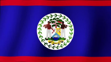 BELIZE 'nin güzel ve görkemli bayrağı ahenkli bir şekilde dalgalanıyor.