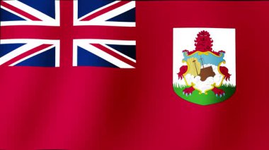 BERMUDA 'nın güzel ve görkemli bayrağı ahenkli bir şekilde dalgalanıyor.