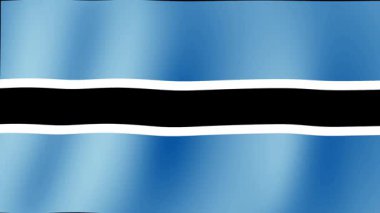 Bot Swana 'nın güzel ve görkemli bayrağı ahenkli bir şekilde dalgalanıyor..