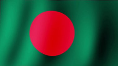 BANGLADESH 'in güzel ve görkemli bayrağı ahenkli bir şekilde dalgalanıyor.