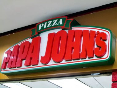 Papa John 's Pizza, ayrıca Papa John' s olarak da bilinir, bir Amerikan pizza restoranı bayiliği. Editör illüstrasyonu, editoryal. Caracas, Venezuela 16 Mayıs 2025.