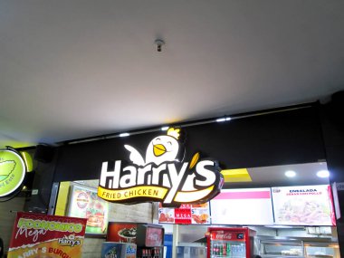 Harry 'nin kızarmış tavuk restoranı. Editör illüstrasyonlu. Caracas, Venezuela 16 Mayıs 2025. 