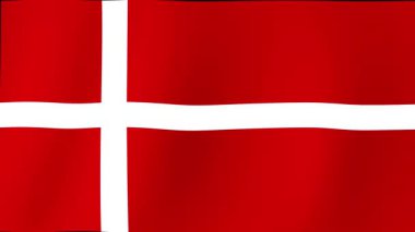 DENMARK 'ın güzel ve görkemli bayrağı ahenkli bir şekilde dalgalanıyor.