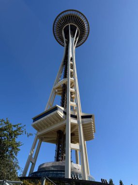 Space Needle, Seattle, Washington 'da bulunan bir kule. ABD, Washington, Seattle 15 Temmuz 2025.