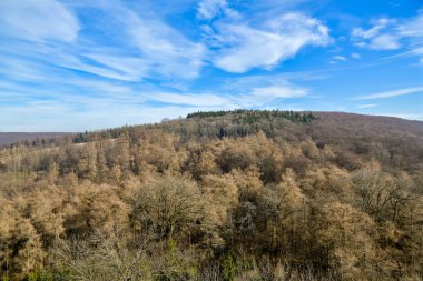 Beautiful view on Small Carpathian mountain range as seen from Pajstun castle near Bratislava