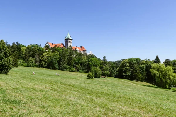 Smolenice Slowakije Juni 2022 Uitzicht Smolenice Castle Buurt Van Smolenice — Stockfoto
