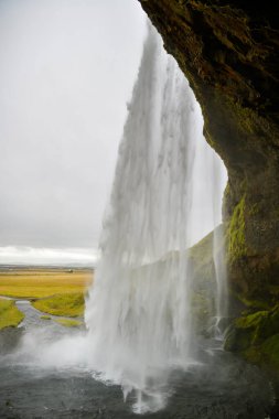 İzlanda 'nın güney bölgesinde Seljalandsfoss Şelalesi