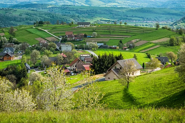 Paysage Agraire Historique Hrinovske Paresseux République Slovaque Destination Voyage Scène — Photo