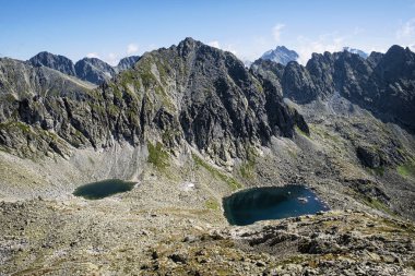 Mlynicka Vadisi, High Tatras Dağı, Slovak Cumhuriyeti 'nde tarnlı doğal manzara. Yürüyüş teması.