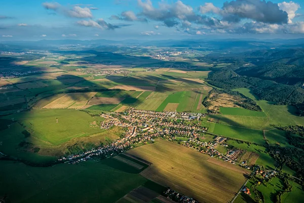 Zipser Landschaft Aus Dem Ballon Slowakische Republik Abenteuerstimmung Reiseziel — Stockfoto