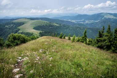 Alçak Tatras Dağı, Slovakya Cumhuriyeti. Seyahat güzergahı. Mevsimsel doğal sahne.