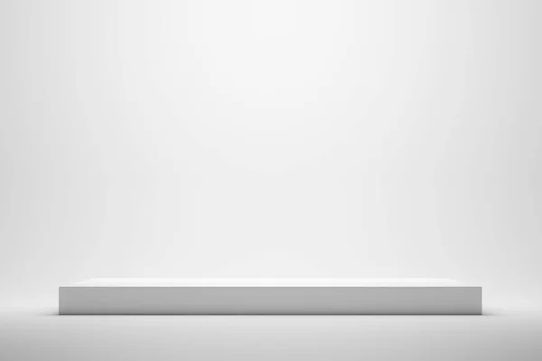 総白の色と製品表示のための現実的な3Dレンダリングプラットフォーム — ストック写真
