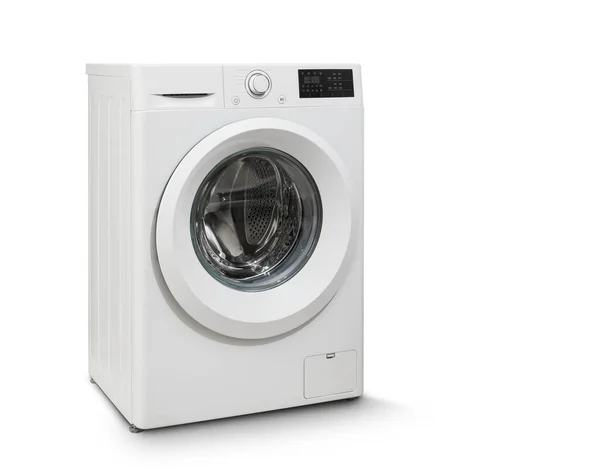 Beyaz Arkaplanda Çamaşır Makinesi Yan Görünümü Telifsiz Stok Fotoğraflar