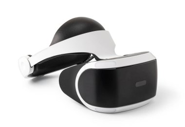 beyaz arkaplanda izole edilmiş sanal gerçeklik gözlükleri