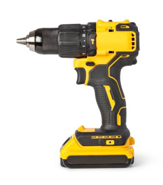 electronic screwdriver isolated on white background.