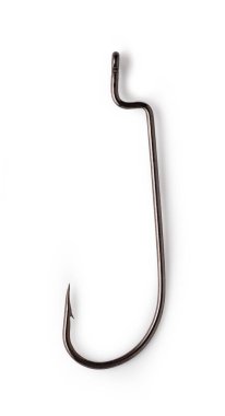 Beyaz arka planda balıkçı kancaları