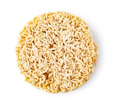 Beyaz arka plan üzerinde izole Asya ramen anlık erişte